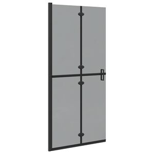 vidaXL Perete de duș Walk-In Negru 90 x 6.5 x 190 cm