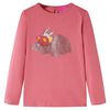 vidaXL Tricou pentru copii cu m&acirc;neci lungi, roz antichizat, 140