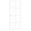 vidaXL Ușă de interior alb 83x201,5 cm sticlă securiz. / aluminiu slim