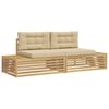 vidaXL 2 buc. Set de canapele de exterior Poliester Alb