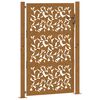 vidaXL Poartă de grădină 100x125 cm, model frunze de oțel rezistente la intemperii