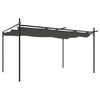 vidaXL Pergola cu acoperiș retractabil, antracit, 395x292x230 cm
