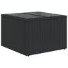 vidaXL Set mobilier de grădină cu perne, 6 piese, negru, poliratan
