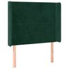 vidaXL Tăblie pat cu aripioare verde &icirc;nchis 93x16x118/128 cm catifea