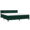 vidaXL Pat box spring cu saltea, verde &icirc;nchis, 200x210 cm, catifea