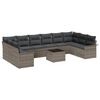 vidaXL Set de canapele pentru grădină 11 pcs Negru poliratan