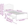 vidaXL Cadru de pat Stejar Artizanal 90 x 190 cm Lemn compozit