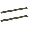vidaXL Raft suspendat 2 pcs Verde măsliniu 100 x 9 x 2,5 cm Oțel