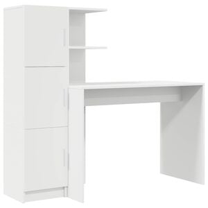 vidaXL Birou Alb 133.5 x 50 x 124 cm 2 buc.