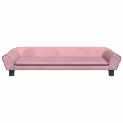 vidaXL Pat de câini, roz, 100x50x21 cm, catifea
