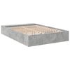 vidaXL Cadru de pat, gri beton, 135x190 cm, lemn prelucrat