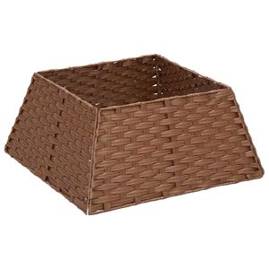 vidaXL Guler pentru Pomul de Crăciun Pătrat Maro deschis poliratan