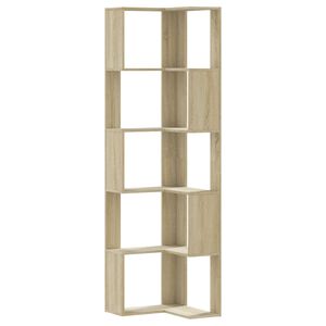 vidaXL Bibliotecă 5 niveluri stejar sonoma 50x50x179cm lemn prelucrat