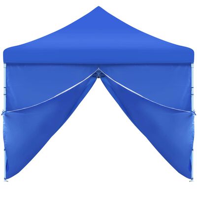 vidaXL Cort petrecere pliabil cu 8 pereți laterali, albastru, 3 x 9 m