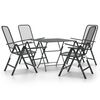 vidaXL Set mobilier grădină 5 piese antracit plasă metalică expandată