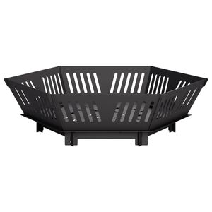 vidaXL Cuptor de foc Negru 60 x 60 x 18 cm Oțel