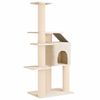 vidaXL Copac pentru pisici cu st&acirc;lpi de zg&acirc;riere din sisal Crem 183 cm