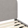 vidaXL Cadru de pat pentru copii cu spătar Gri deschis 70 x 140 cm