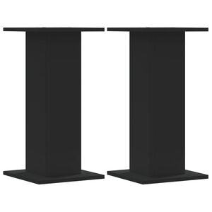 vidaXL Suporturi de plante, 2 buc., negru, 30x30x60 cm, lemn prelucrat
