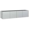 vidaXL Strat &icirc;nălțat de grădină argintiu 320x80x77 cm oțel galvanizat