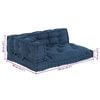 vidaXL Perna pentru canapea pe palet 3 pcs Indigo 120 x 80 x 38 cm