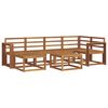 vidaXL Set de canapele de exterior 7 pcs natural Lemn Solid de Acacia