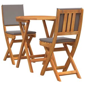 vidaXL Set bistro 3 buc. Ulei Natural Lemn Solid de Acacia