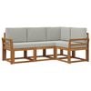 vidaXL Set de canapele de exterior 4 buc. Gri natural și deschis