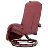 vidaXL Fotoliu de masaj rabatabil, roșu vin, piele ecologică
