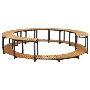 vidaXL Mobilier de &icirc;mprejmuire spa, 273x53 cm, lemn masiv de acacia