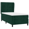 vidaXL Pat box spring cu saltea, verde &icirc;nchis, 80x200 cm, catifea