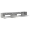 vidaXL Birou de studio Gri Beton 130 x 36 x 19,5 cm Lemn prelucrat