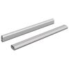 vidaXL Șină pentru dressing 2 buc. Argintiu 316 x 15 x 29 mm