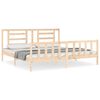 vidaXL Cadru de pat cu tăblie Super King Size, lemn masiv