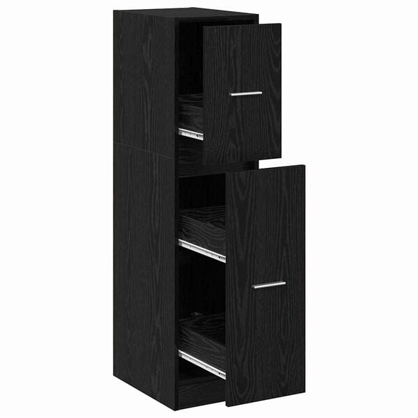 vidaXL Cabinet de Apotecă Stejar negru 30 x 41 x 118 cm Lemn compozit