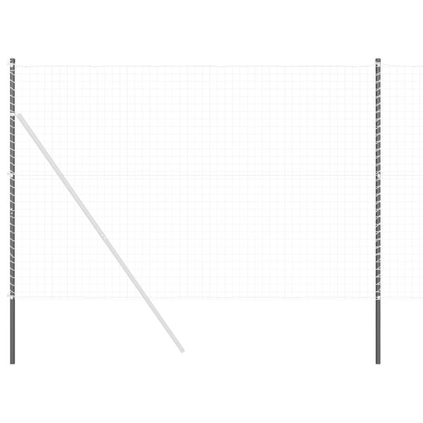 vidaXL St&acirc;lp de gard. 12 pcs Gri Oțel vopsit &icirc;n pulbere