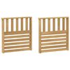 vidaXL Modul cotiere 2 pcs Alb 60 x 6 x 61 cm Lemn Solid de Acacia
