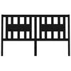 vidaXL Tăblie de pat, negru, 206x4x100 cm, lemn masiv de pin