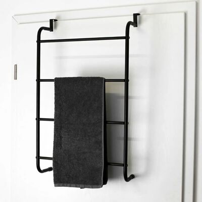 Bathroom Solutions Suport de prosoape pentru uși, negru, metal