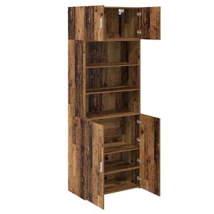 vidaXL Dulap de depozitare Lemn Vechi 80 x 42,5 x 225 cm Lemn compozit