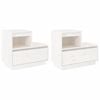 vidaXL Noptiere, 2 buc., alb, 60x34x51 cm, lemn masiv de pin