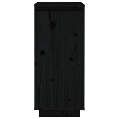 vidaXL Pantofar, negru, 35x35x80 cm, lemn masiv de pin