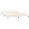 vidaXL Cadru de pat cu tăblie fără saltea, alb, 160x200 cm