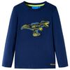 vidaXL Tricou pentru copii cu m&acirc;neci lungi, bleumarin, 116