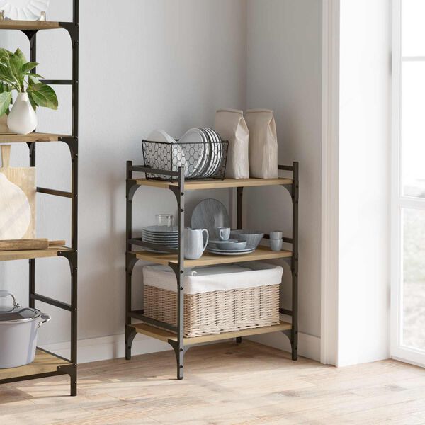 vidaXL Troler de Bucătărie Stejar Artizanal 50 x 35 x 75.5 cm