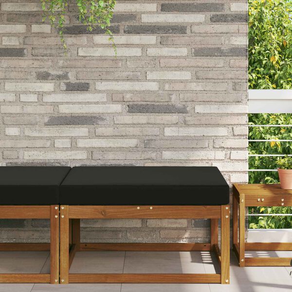 vidaXL Perna pentru canapea de exterior Negru 80 x 80 x 8 cm Poliester