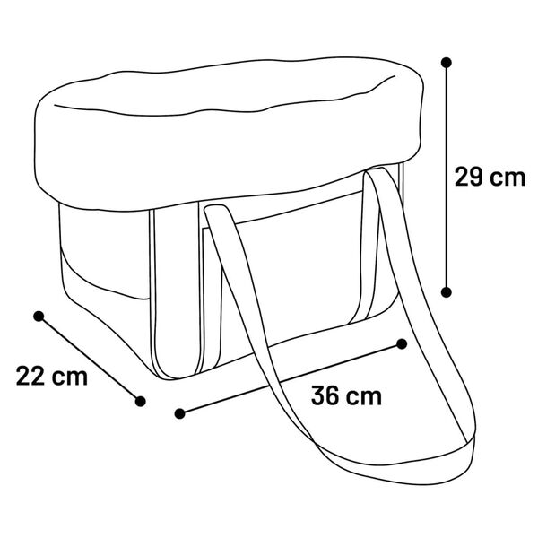 FLAMINGO Geantă pentru transport c&acirc;ini &bdquo;Armando&rdquo; 36x22x29 cm, negru