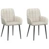 vidaXL Scaune de dining 2 buc. Catifea Crem 57 x 50 x 85 cm