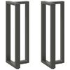 vidaXL Picioare de masă de bar &icirc;n formă de T, 2 buc., antracit, 50x35x(110-111) cm, oțel