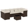 vidaXL Set canapele de grădină cu perne, 8 piese, maro, poliratan
